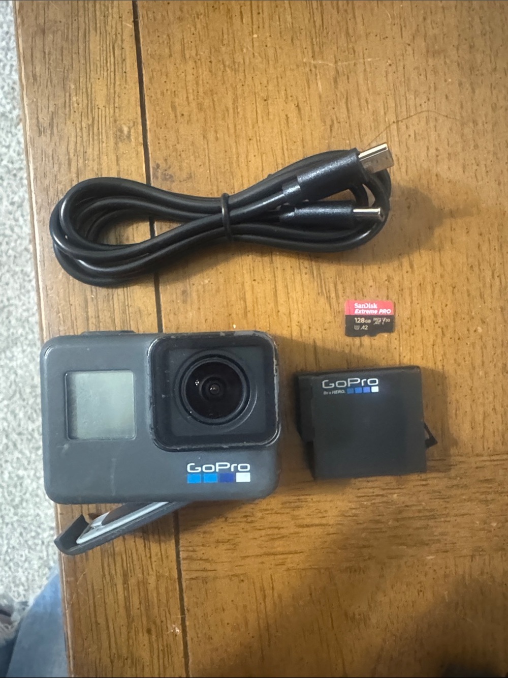 GoPro HERO 6 Action Camera with Black USB Cable and microSD Card